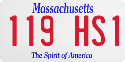 MA license plate 119HS1