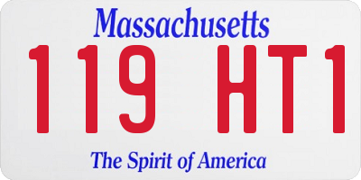 MA license plate 119HT1
