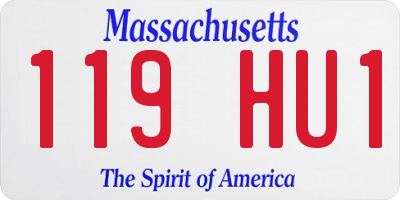MA license plate 119HU1