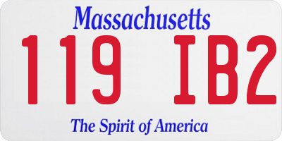 MA license plate 119IB2