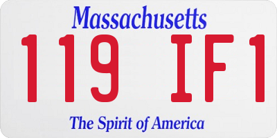 MA license plate 119IF1