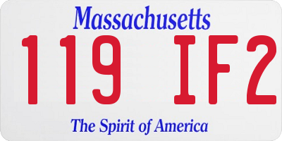 MA license plate 119IF2