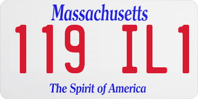 MA license plate 119IL1
