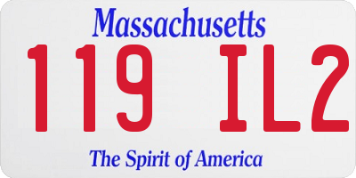 MA license plate 119IL2