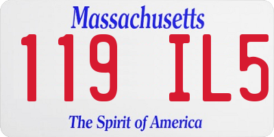 MA license plate 119IL5