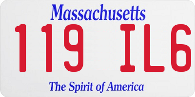 MA license plate 119IL6