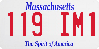 MA license plate 119IM1