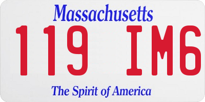 MA license plate 119IM6