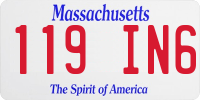 MA license plate 119IN6