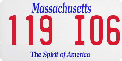 MA license plate 119IO6