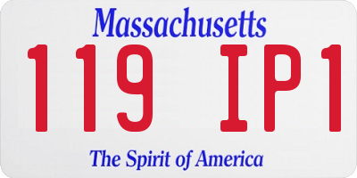 MA license plate 119IP1