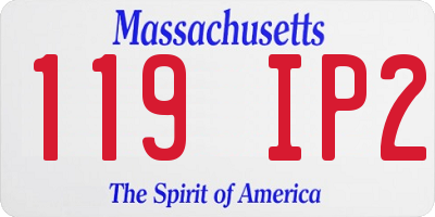 MA license plate 119IP2