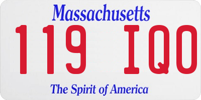 MA license plate 119IQ0