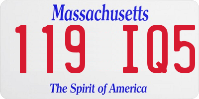 MA license plate 119IQ5