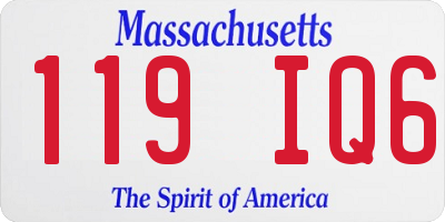 MA license plate 119IQ6