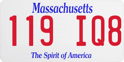 MA license plate 119IQ8