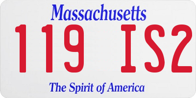 MA license plate 119IS2