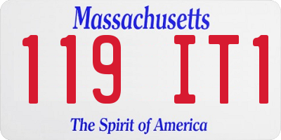 MA license plate 119IT1