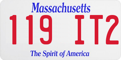 MA license plate 119IT2