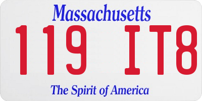 MA license plate 119IT8