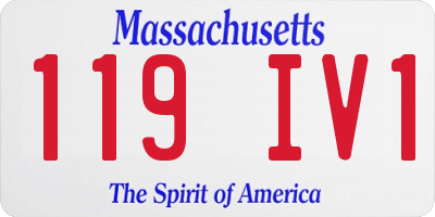 MA license plate 119IV1