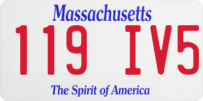 MA license plate 119IV5