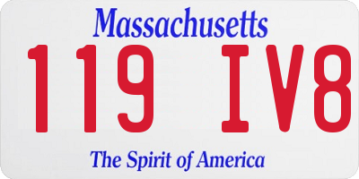 MA license plate 119IV8