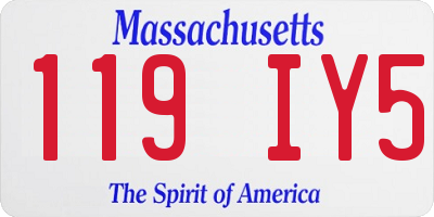 MA license plate 119IY5