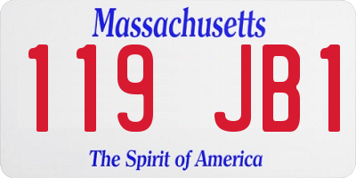 MA license plate 119JB1