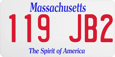 MA license plate 119JB2