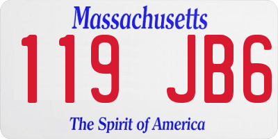 MA license plate 119JB6