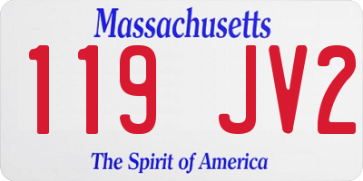 MA license plate 119JV2