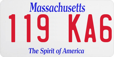 MA license plate 119KA6