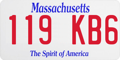 MA license plate 119KB6