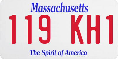 MA license plate 119KH1