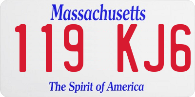 MA license plate 119KJ6
