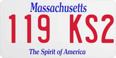 MA license plate 119KS2