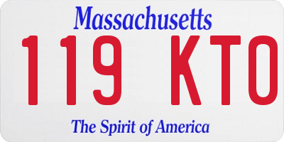 MA license plate 119KT0