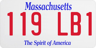 MA license plate 119LB1