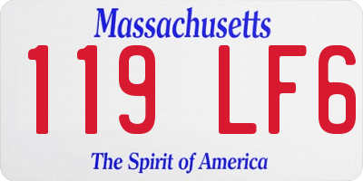 MA license plate 119LF6