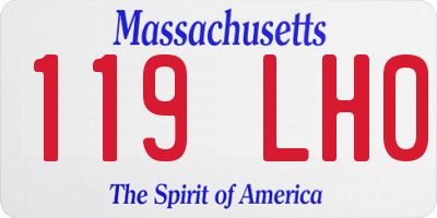 MA license plate 119LH0