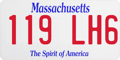 MA license plate 119LH6