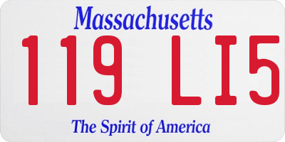 MA license plate 119LI5