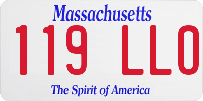 MA license plate 119LL0