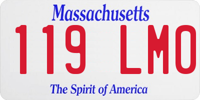 MA license plate 119LM0