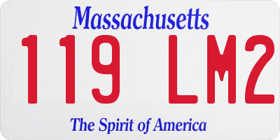 MA license plate 119LM2