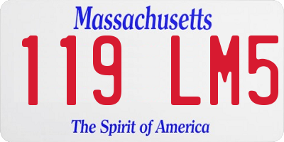MA license plate 119LM5