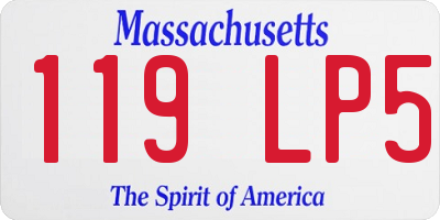 MA license plate 119LP5