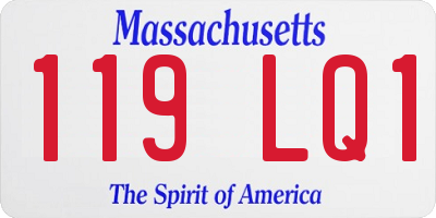 MA license plate 119LQ1