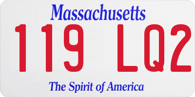 MA license plate 119LQ2